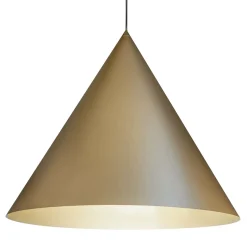 Lampada a sospensione Cono Gold di Carlo Guglielmi