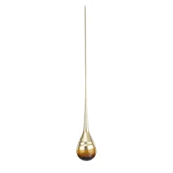 Lampada a sospensione con rivestimento in ottone goffrato