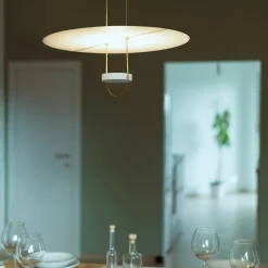 Lampada a Sospensione D03 in Metallo Bianco