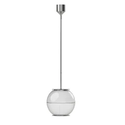 Lampada a sospensione Doppio Vetro Chrome di Ignazio Gardella