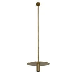 Lampada a sospensione Edi in ottone dorato