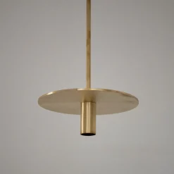 Lampada a sospensione Edi in ottone dorato