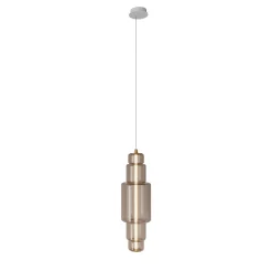 Lampada a sospensione Emozione in vetro effetto bronzo #3