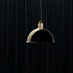 Lampada a sospensione Factory Big in ottone lucido di Elisa Giovannoni