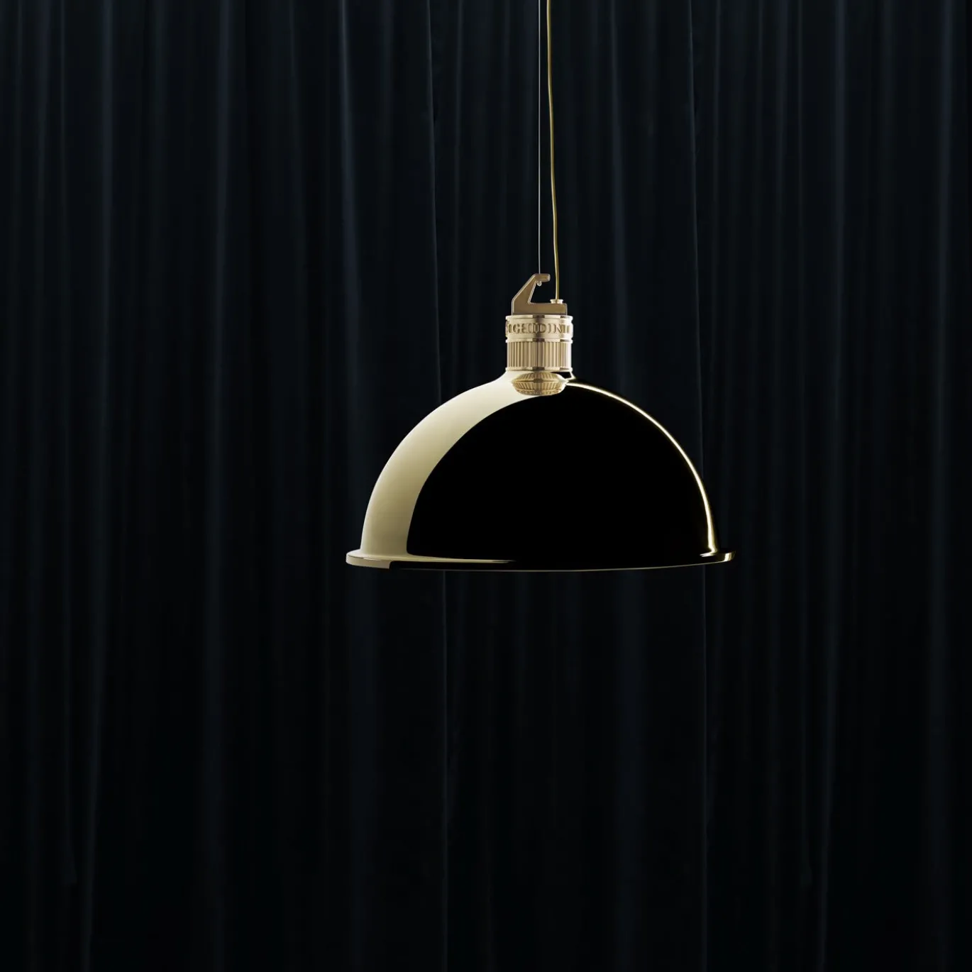 Lampada a sospensione Factory Big in ottone lucido di Elisa Giovannoni