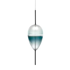 Lampada a Sospensione Flow[T] S7 in Vetro Blu di Nao Tamura