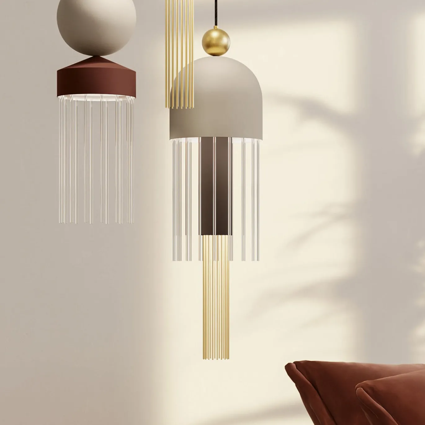 Lampada a sospensione Geometrica Nappe XM 2