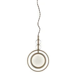 Lampada a sospensione Girasole 20 Finitura satinata champagne