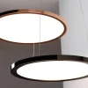 Lampada a sospensione Hinomaru P Slim Black Nichel