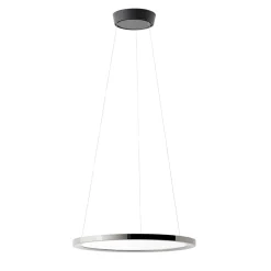Lampada a sospensione Hinomaru P Slim Black Nichel