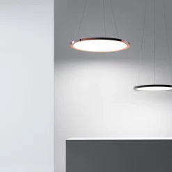 Lampada a sospensione Hinomaru P Slim Black Nichel