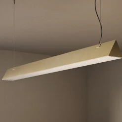 Lampada a sospensione iccola in nichel dorato Stick