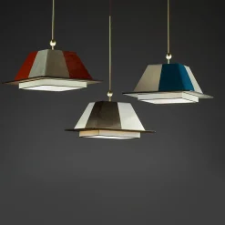 Lampada a sospensione Il Tocco, grigio ardesia e avorio