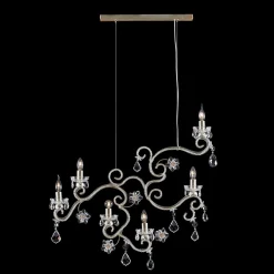 1480 Lampada a sospensione in metallo a 6 luci