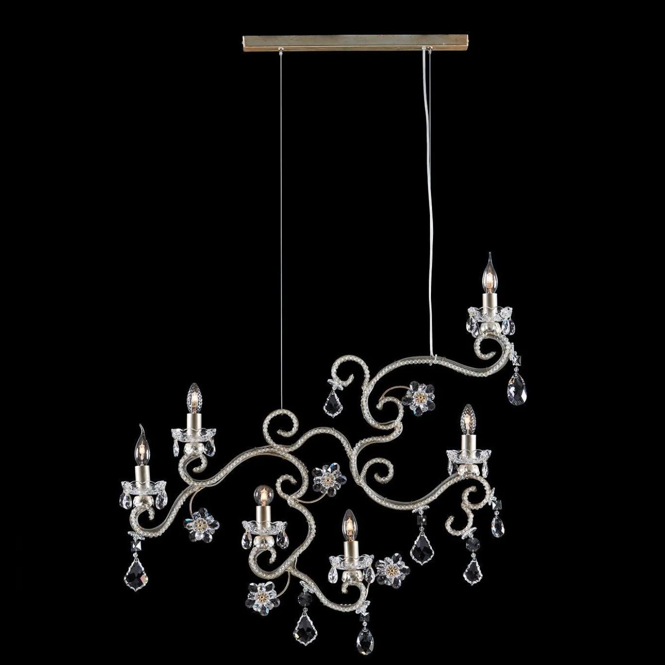 1480 Lampada a sospensione in metallo a 6 luci