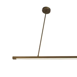 Lampada a sospensione in ottone bronzato lineare Zoe