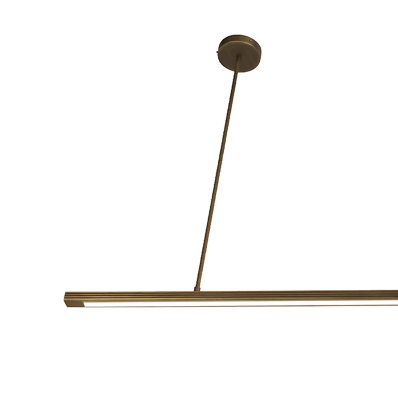 Lampada a sospensione in ottone bronzato lineare Zoe