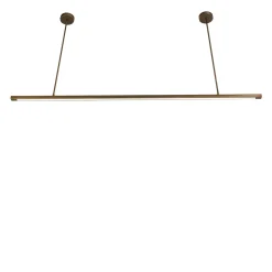 Lampada a sospensione in ottone bronzato lineare Zoe