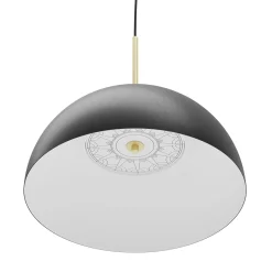 Lampada a sospensione in ottone nero ABT03