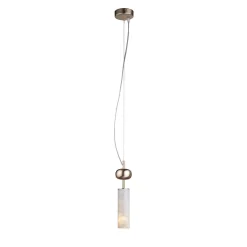 Lampada a Sospensione in Tubo di Marmo di Carrara