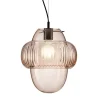 Lampada a sospensione in vetro rosa Oround