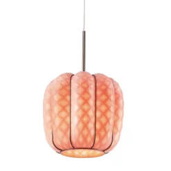 Lampada a sospensione in vetro arancione Nest