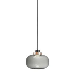 Lampada a sospensione in vetro fumé Legier