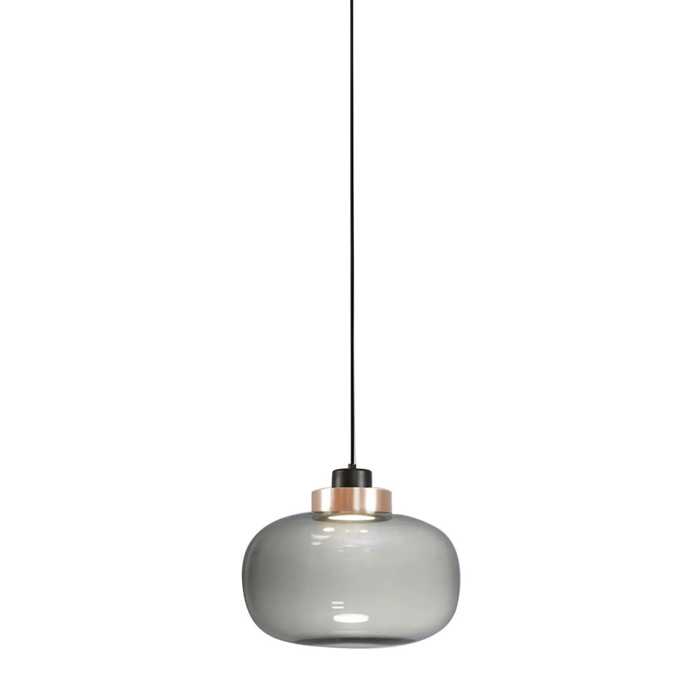 Lampada a sospensione in vetro fumé Legier