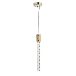 Lampada a Sospensione in Vetro Triangolare Inciso