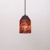 Lampada a sospensione LAAB con foglie rosse e dettagli neri