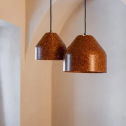 Lampada a sospensione LAAB grande con Foglie di Ginkgo e Dettagli Neri