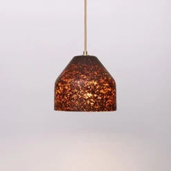 Lampada a sospensione LAAB Medium con foglie di Quercia Rossa