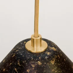 Lampada a Sospensione LAAB Small Nera e Oro