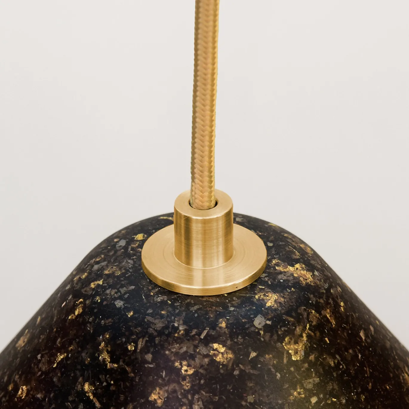 Lampada a Sospensione LAAB Small Nera e Oro