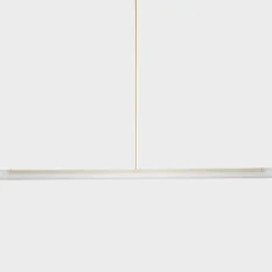Lampada a sospensione lineare PPT02/A con struttura in ottone