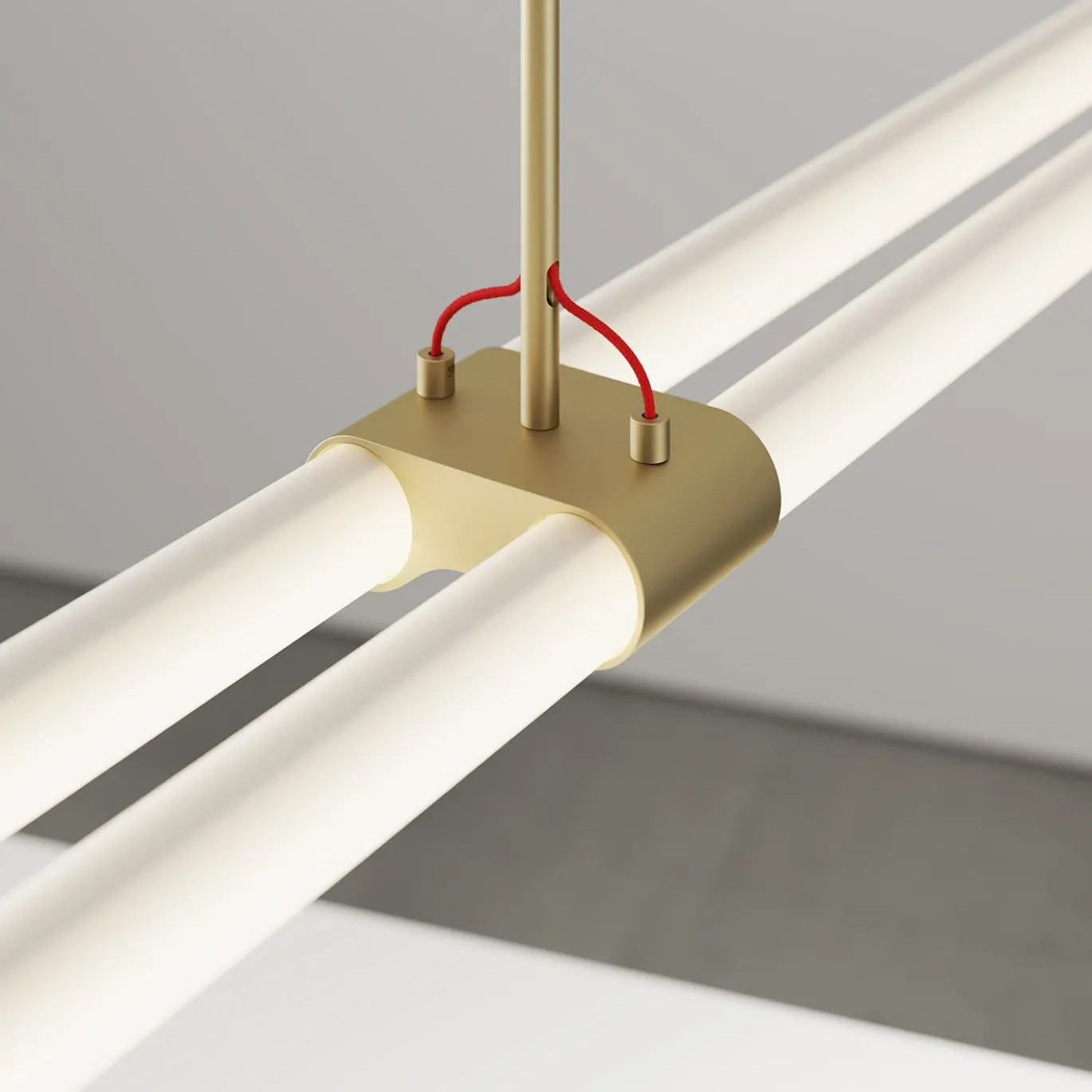 Lampada a sospensione lineare in ottone PPT02/B