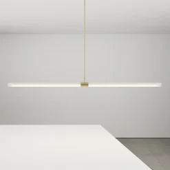 Lampada a sospensione lineare in ottone PPT02/B