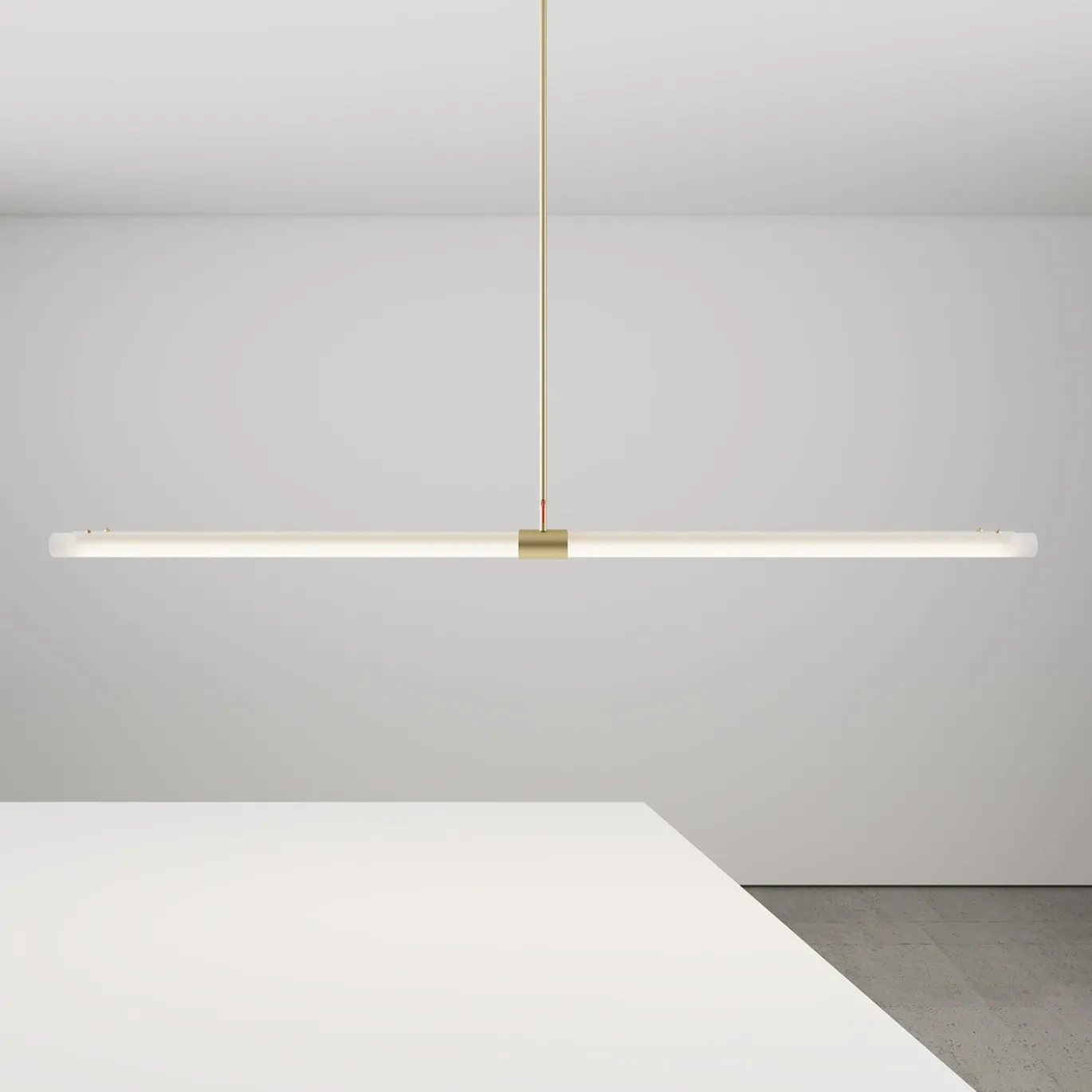 Lampada a sospensione lineare in ottone PPT02/B