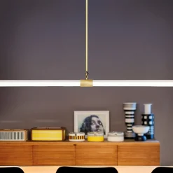 Lampada a sospensione lineare in ottone PPT02/B
