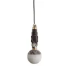 Lampada a Sospensione Lunar in Marmo Rosso Levanto e Onice di Pietro Russo Design