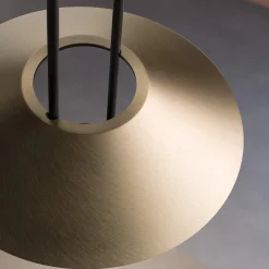 Lampada a sospensione Luppiter S 1 in metallo galvanizzato e nero opaco