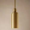Lampada a sospensione Madame in ottone naturale