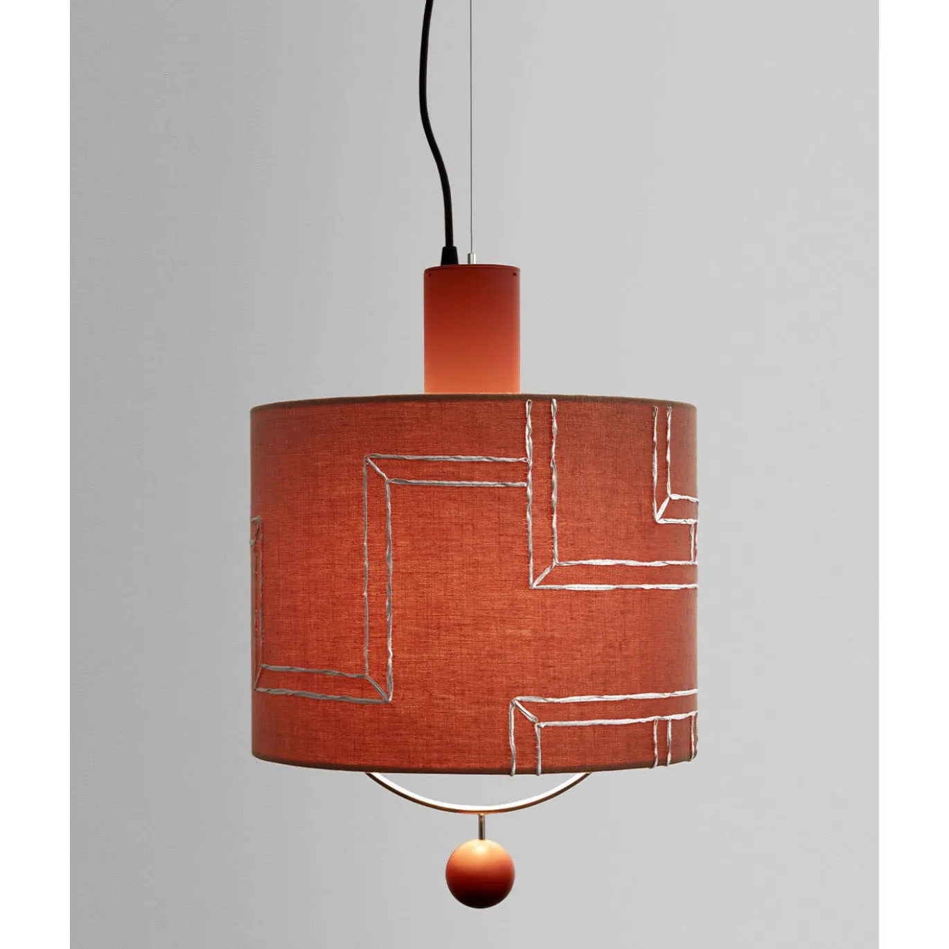 Lampada a sospensione Materia Single in terracotta
