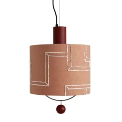 Lampada a sospensione Materia Single in terracotta