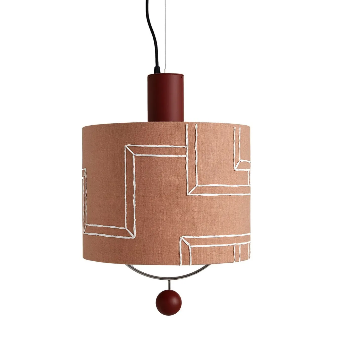 Lampada a sospensione Materia Single in terracotta