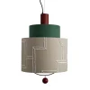 Lampada a sospensione Materia Double Cemento
