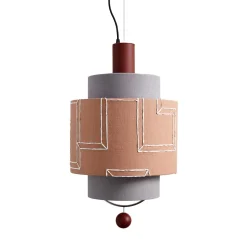 Lampada a sospensione Materia Tripla in terracotta