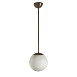 Lampada a sospensione Maxi Alabaster Moon in bronzo