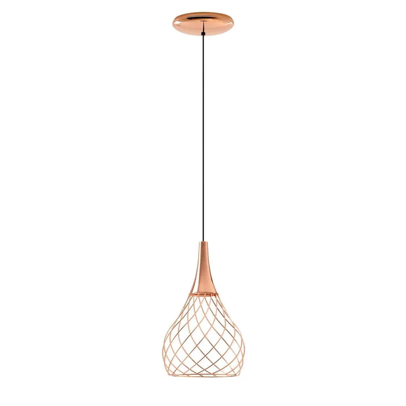 Lampada a sospensione Mongolfier P1 Oro Rosa