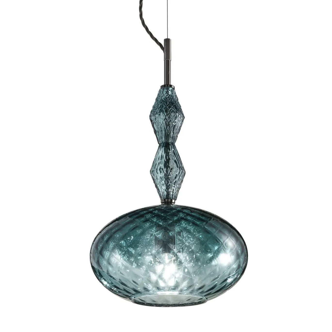 Lampada a sospensione Mood Joy S1 blu teal